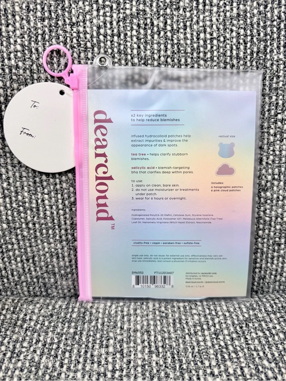 Dearcloud Zit Clarity Hydrocolloid Blemish Patches 36 Ct Bears Clouds NEW